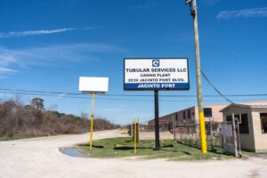 Jacintoport Casing Plant entrance sign